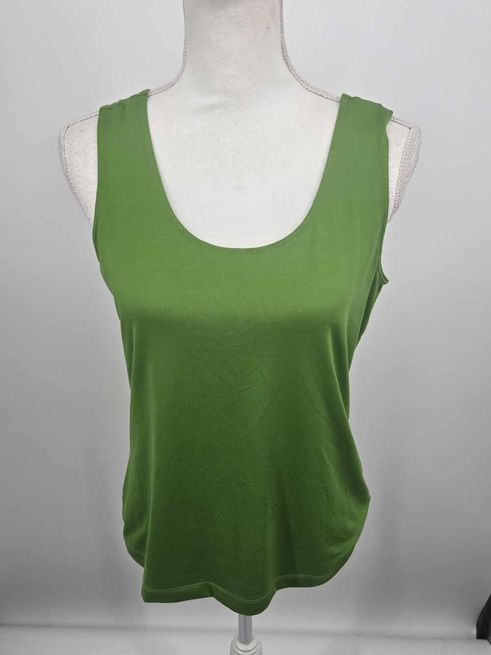Additions By Chico's Bright Green Scoop Neck Tank Size 1 (M) 7588